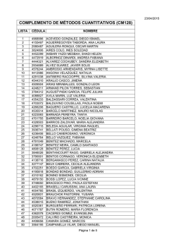 COMPLEMENTO DE MÉTODOS CUANTITATIVOS (CM128)