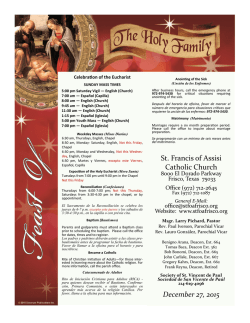 St. Francis of Assisi Catholic Church December 27, 2015