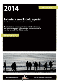 CPDT Informe 2014 - Coordinadora para la Prevención de la Tortura