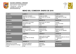 MENÚ DEL COMEDOR - Colegio Cardenal Larraona