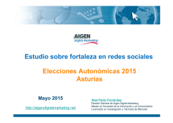 Estudio sobre fortaleza en redes sociales Elecciones Autonómicas