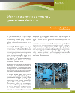 Eficiencia energética de motores y generadores eléctricos / Energy