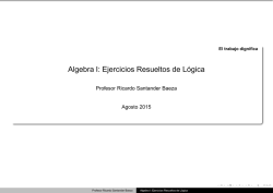 Algebra I: Ejercicios Resueltos de Lógica