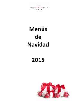 MENÚS DE NAVIDAD 2015.