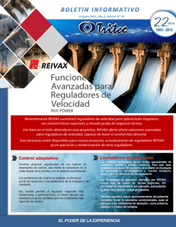 Recientemente REIVAX suministró reguladores de velocidad