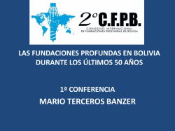 1ra. conferencia: Mario Terceros Banzer