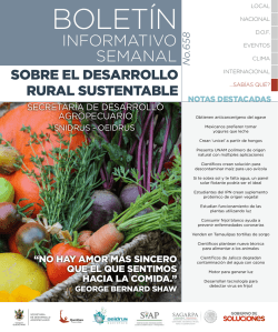 informativo semanal - SEDEA Secretaría de Desarrollo Agropecuario