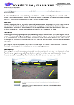 ESA Bulletin October 2015 - Colegio Inglés de Asturias
