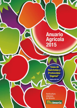 Anuario Agrícola2015 - Frutas y Hortalizas de Almería