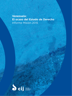 Venezuela: El ocaso del Estado de Derecho Informe
