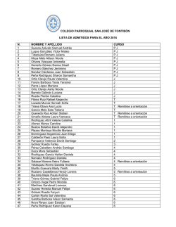 Listado de admitidos 2016 - Colegio Parroquial San José
