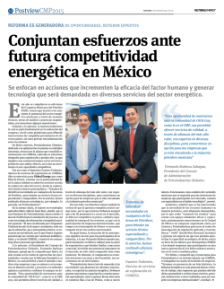 Conjuntan esfuerzos ante futura competitividad energética en México