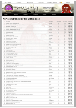 TOP 100 WINERIES OF THE WORLD 2015