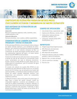 RFCM Carbon Activado + Micro Filtracion