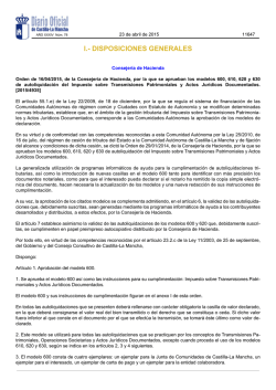 I.- DISPOSICIONES GENERALES - Ilustre Colegio Notarial de
