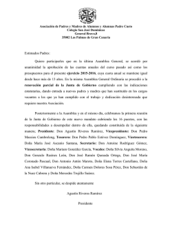 Carta del Presidente - Colegio San José Dominicas