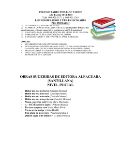obras sugeridas de editora alfaguara (santillana) nivel inicial