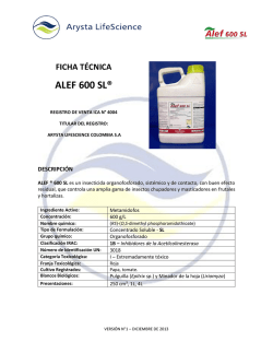 ALEF600SL - INSECTICIDA