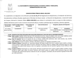 Convocatoria Pública MNLCL-001/2015
