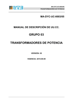 GRUPO 03 TRANSFORMADORES DE POTENCIA