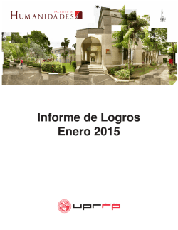 Informe de Logros Enero 2015
