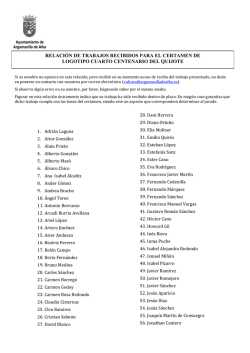 Listado de Participantes - Ayuntamiento de Argamasilla de Alba