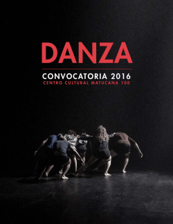Bases de la Convocatoria Danza 2016