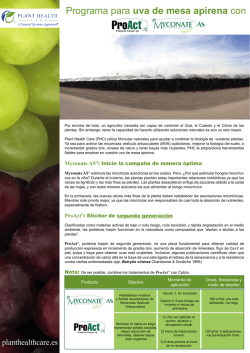 ProAct y Myconate para uva de mesa apirena.