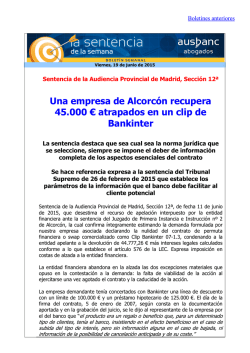 Una empresa de Alcorcón recupera 45.000 € atrapados