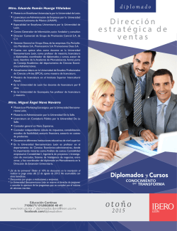 Dirección estratégica de ventas - Universidad Iberoamericana León