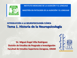 Tema 1. Historia de la Neuropsicología