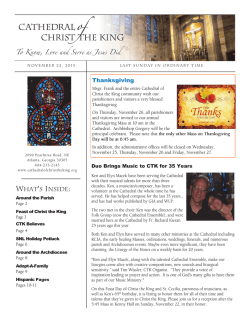 WHATsS INSIDE: Thanksgiving - Cathedral of Christ the King