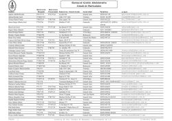 Listado de Matriculados de la 3ra. y 4ta. Circunscripción.