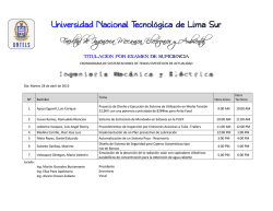 Cronograma de Sustentación - Universidad Nacional Tecnológica