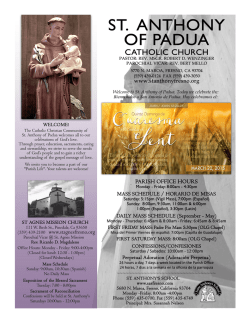 03/22/15 - St. Anthony of Padua Catholic Church