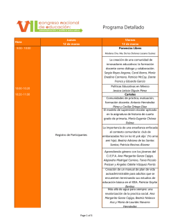Programa Detallado en PDF con ponencias libres y carteles