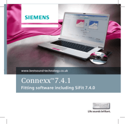 Connexx 7.4.1 - Siemens Hearing Aids