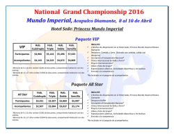 National Grand Championship 2016 Mundo Imperial
