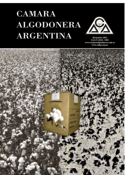 Revista 2015 - Camara Algodonera Argentina
