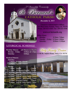December 6, 2015 - St. Bernard Catholic Church