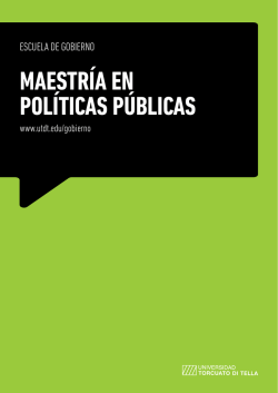 MAESTRÍA EN POLÍTICAS PÚBLICAS - Universidad Torcuato Di Tella