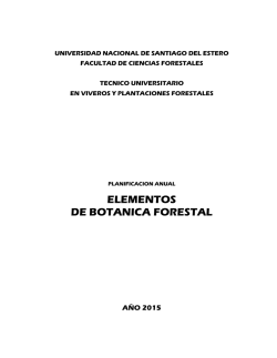 Elementos de Botánica Forestal - Facultad de Ciencias Forestales