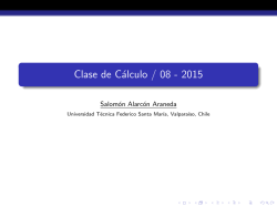 Clase de Cálculo / 08 - 2015