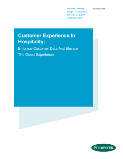 Customer Experience In Hospitality: