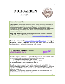 Notigarden mayo 2015 - Garden Club Argentino