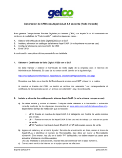 Generación de CFDI con Aspel-CAJA 3.5 en renta (Todo
