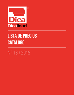 Lista de precios DICA 2015