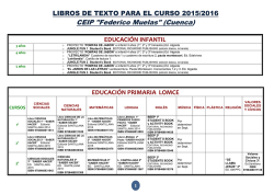 libros de texto 2015/2016 - CEIP Federico Muelas, Cuenca