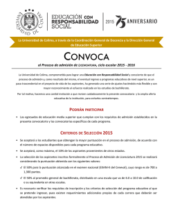 Convocatoria - Universidad de Colima