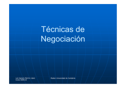 Técnicas de Negociación - Universidad de Cantabria